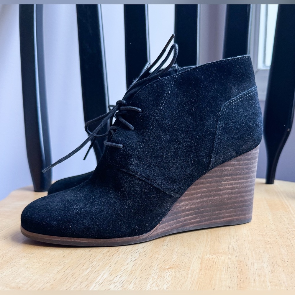 LUCKY BRAND- wedge booties